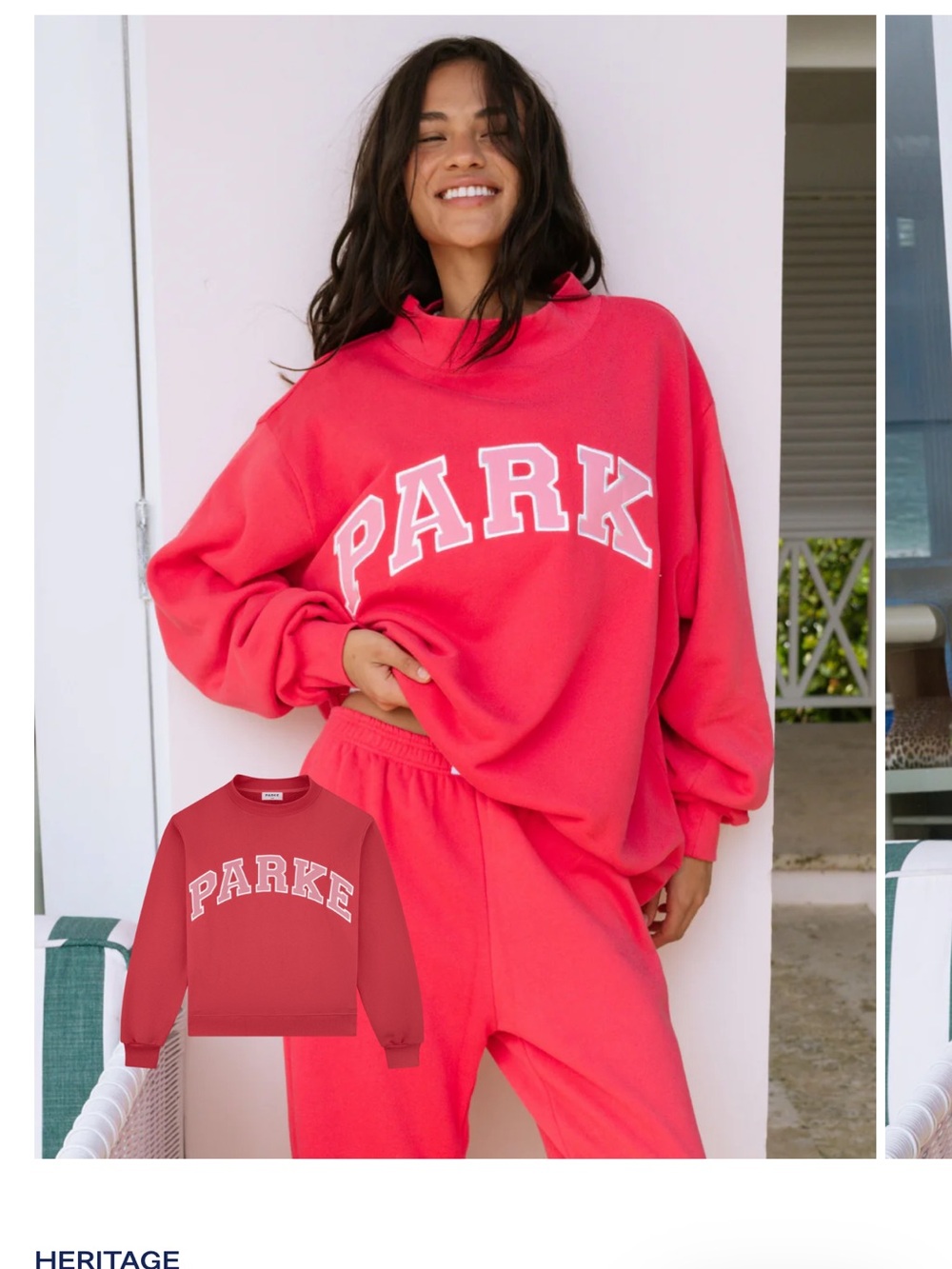 Parke Summerland Mockneck in Flamingo size L/XL PREORDER